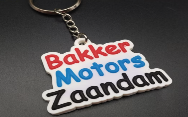 Acrylic 3D Logo Letter Keychains